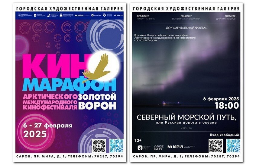 Киномарафон Арктического кинофестиваля «Золотой ворон» пройдет в Сарове (ВИДЕО)